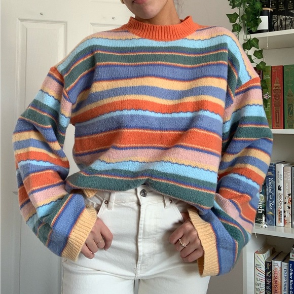 SHEIN Sweaters - Colourful striped knit sweater
